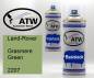 Preview: Land-Rover, Grasmere Green, 2207: 400ml Sprühdose + 400ml Klarlack - Set, von ATW Autoteile West.
